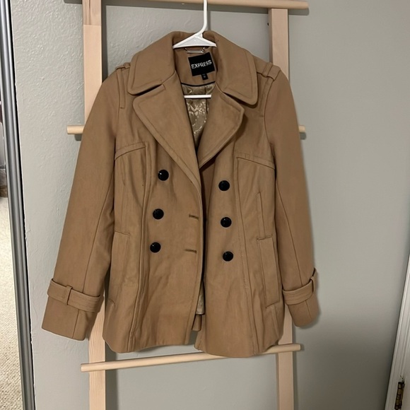 Express Jackets & Blazers - Express tan peacoat